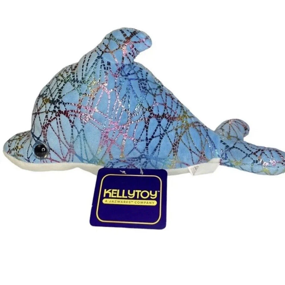 Kellytoy Blue Dolphin Plush 8